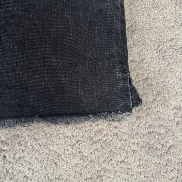 Zadig & Voltaire Denim Mini Skirt Size 36 EU Black Frayed Raw Hem - Picture 4 of 9